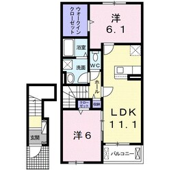 ヴェールⅠの物件間取画像